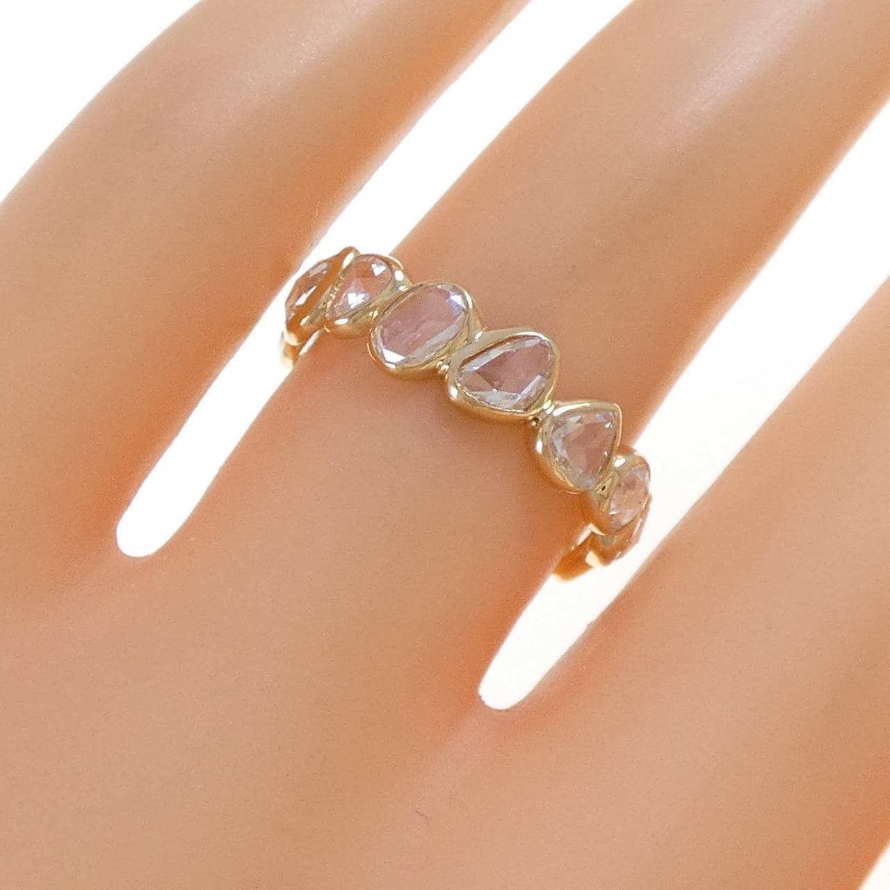 K18YG フルエタニティ ダイヤモンド リング 1.69CT