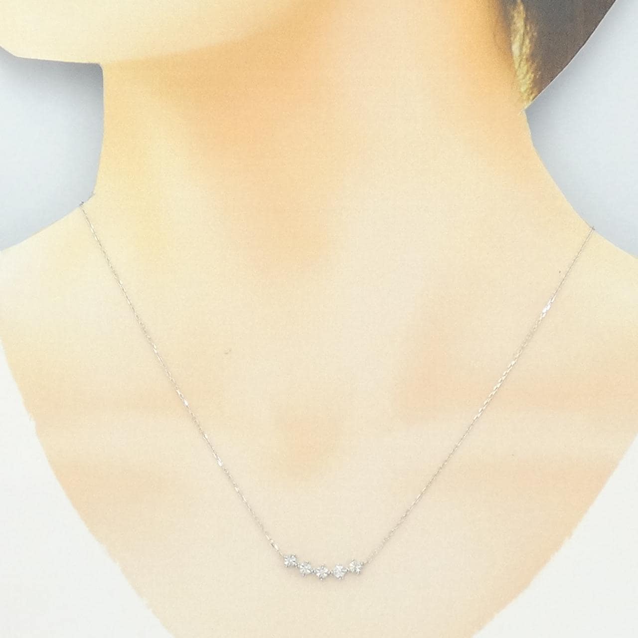K10WG ダイヤモンド ネックレス