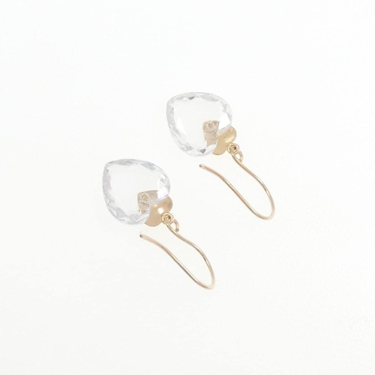 【新品】K10YG ハート キュービック ピアス