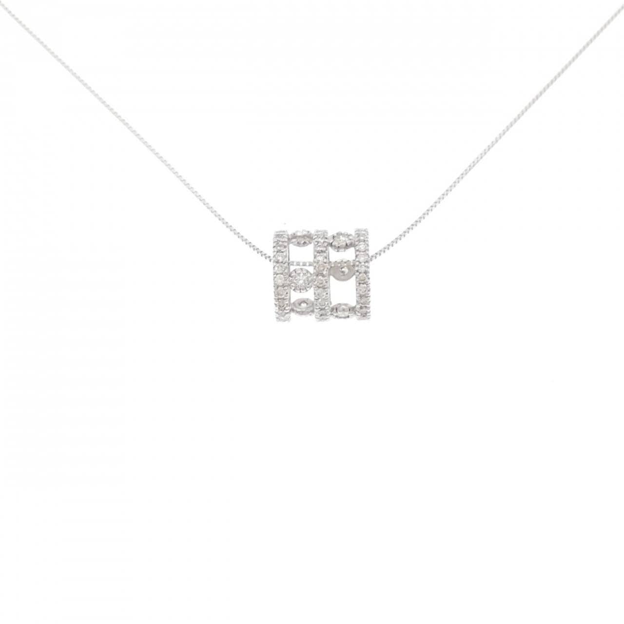 K18WG ダイヤモンド ネックレス 0.5CT