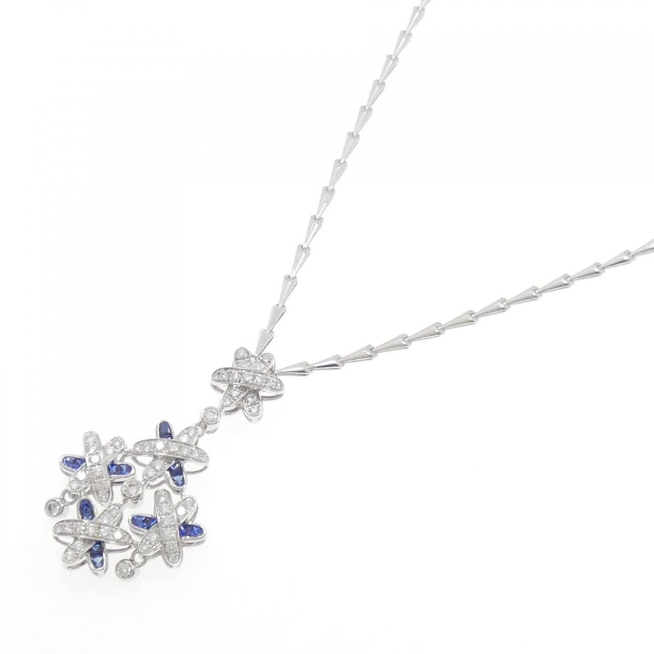 ジュネ フラワー サファイヤ ネックレス 0.89CT