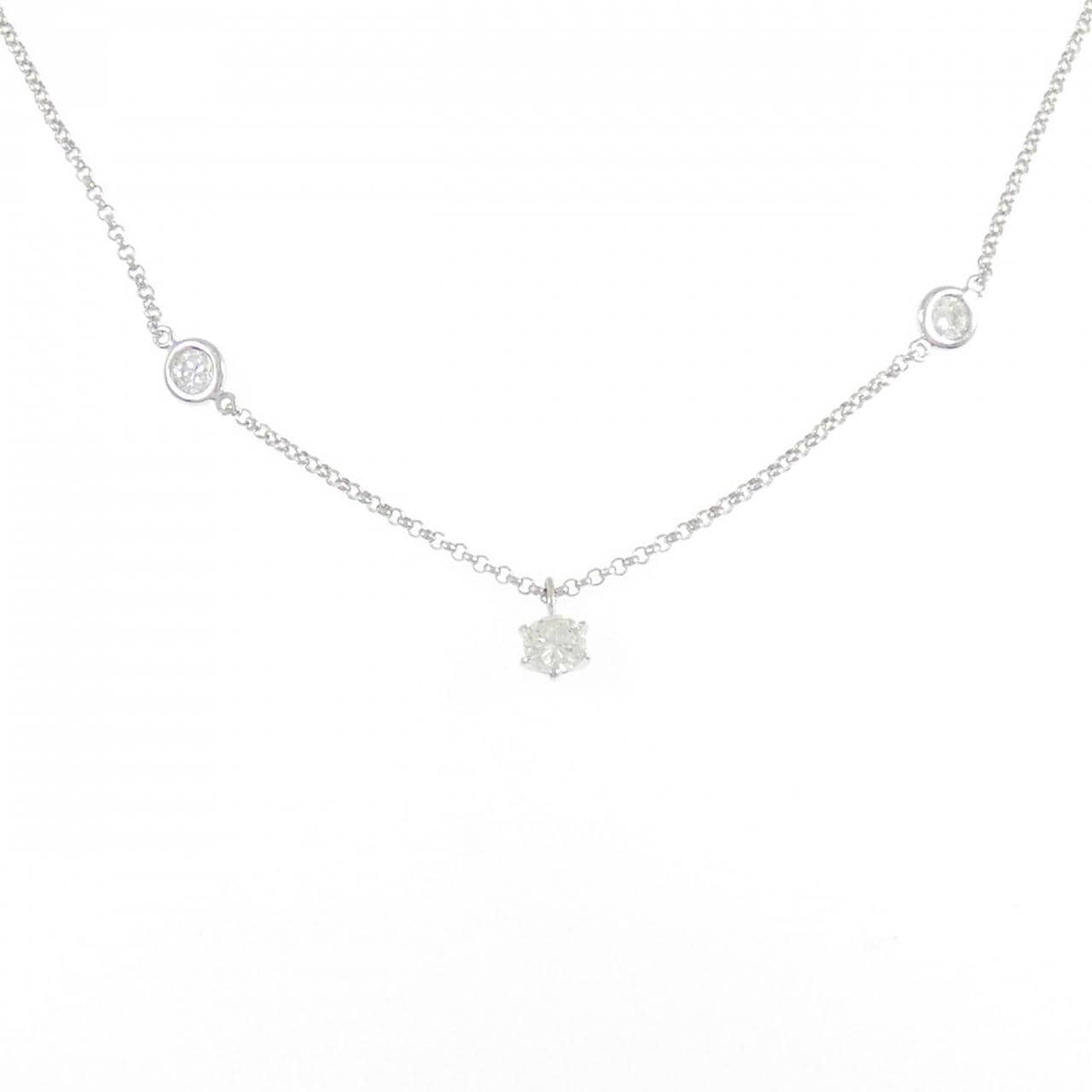 K18WG ダイヤモンド ネックレス 0.656CT
