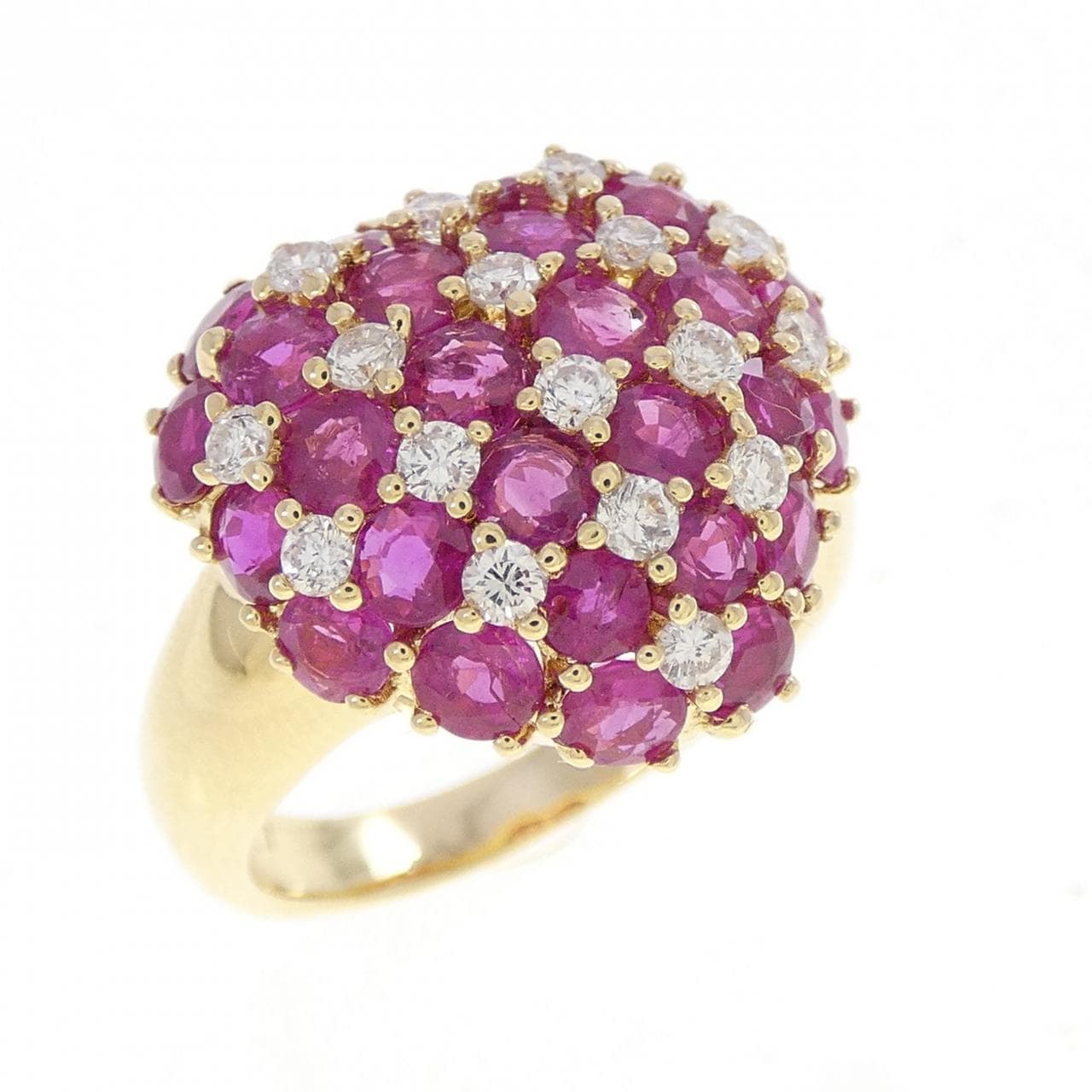750YG ハート ルビー リング 4.07CT