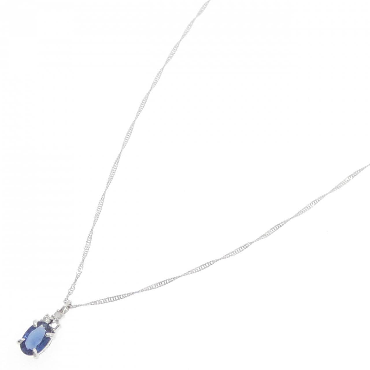 K18WG サファイヤ ネックレス 0.5CT