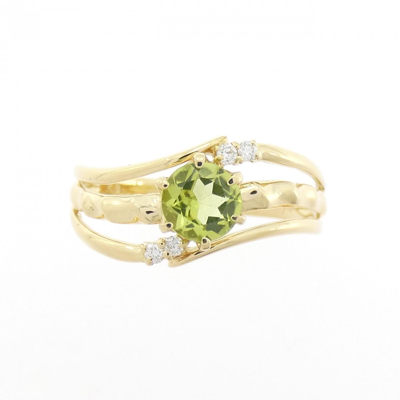 K18YG橄欖石戒指