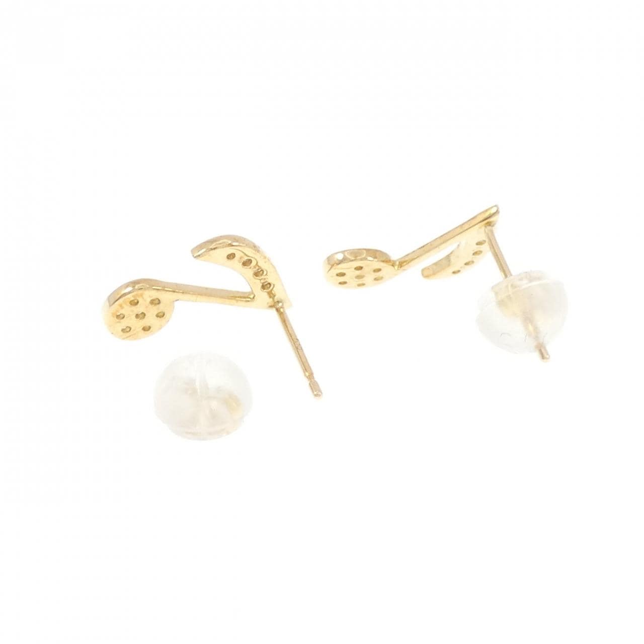 【新品】K18YG オンプ ダイヤモンド ピアス 0.10CT