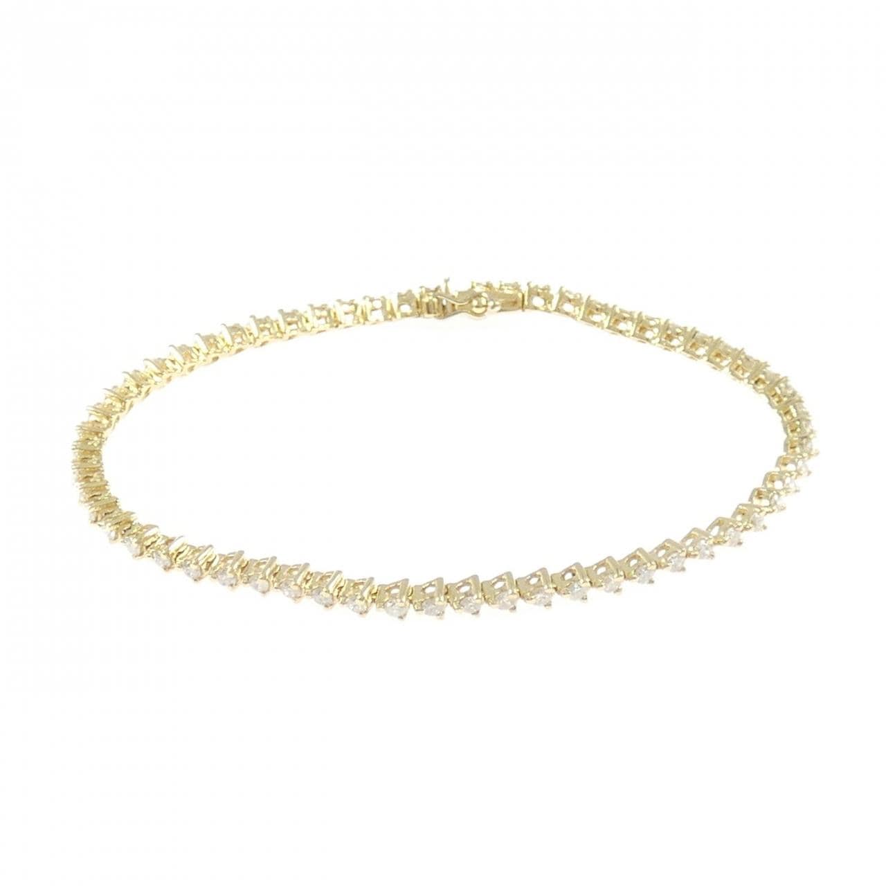 K18YG ダイヤモンド ブレスレット 1.20CT