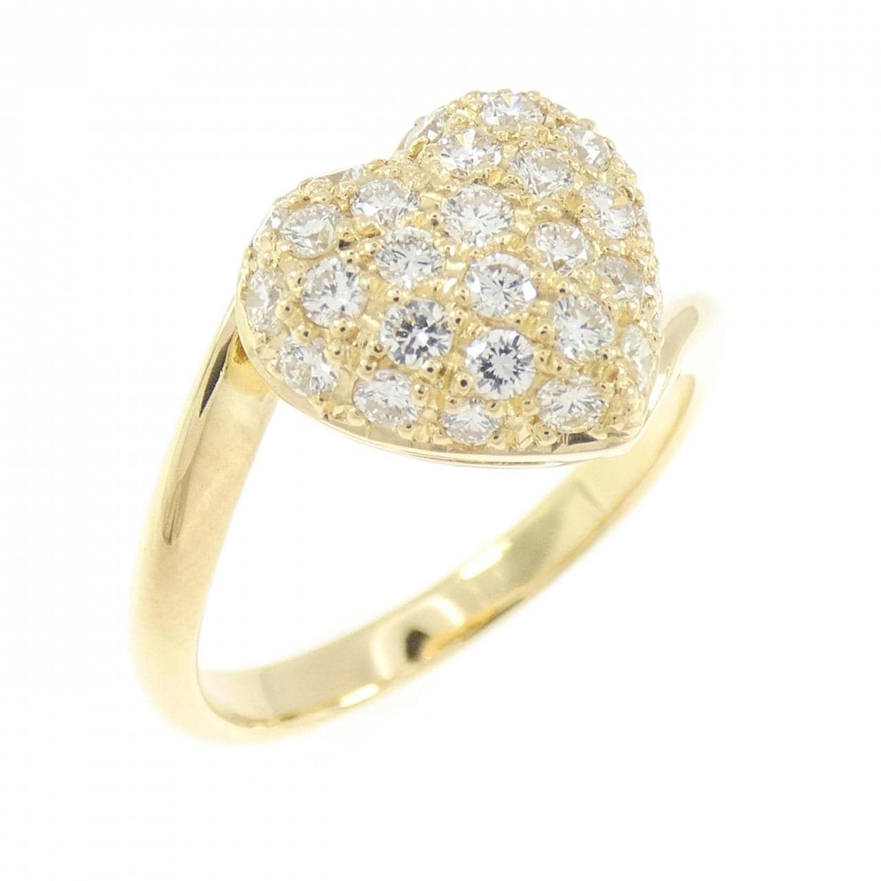 K18YG ハート ダイヤモンド リング 0.60CT