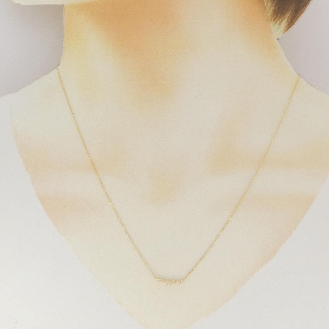 K18YG ダイヤモンド ネックレス 0.05CT