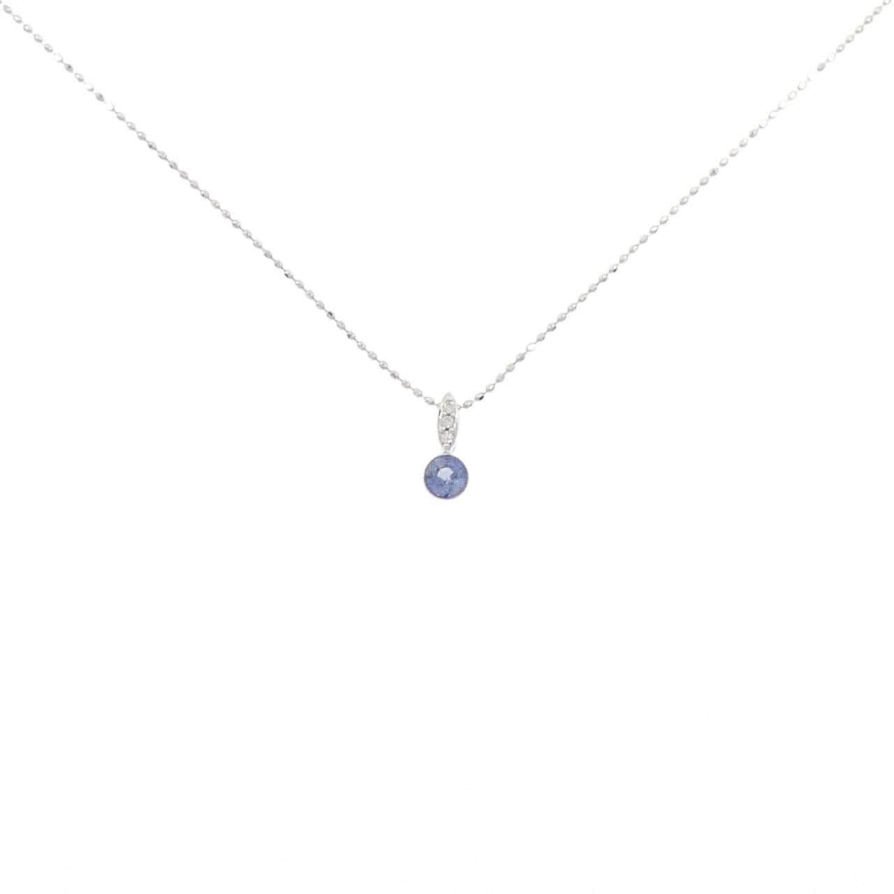 K18WG サファイヤ ネックレス 0.25CT
