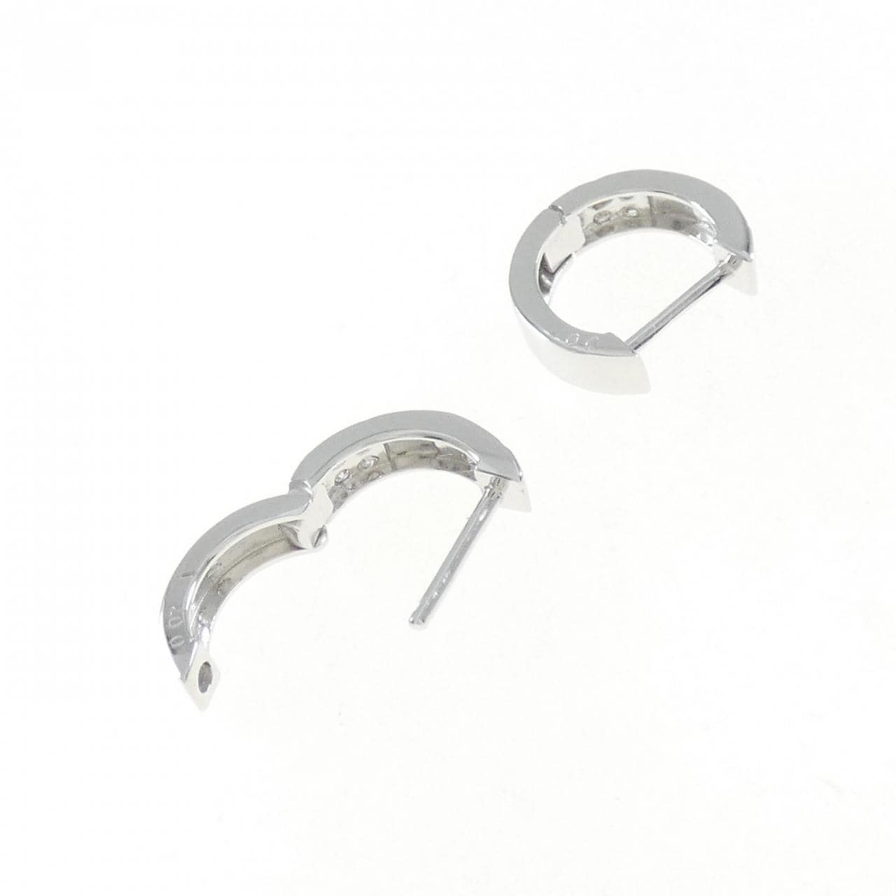 K18WG ダイヤモンド ピアス 0.14CT
