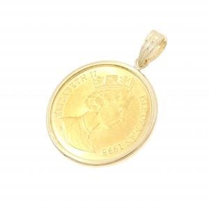K18YG(枠) コイン ペンダント