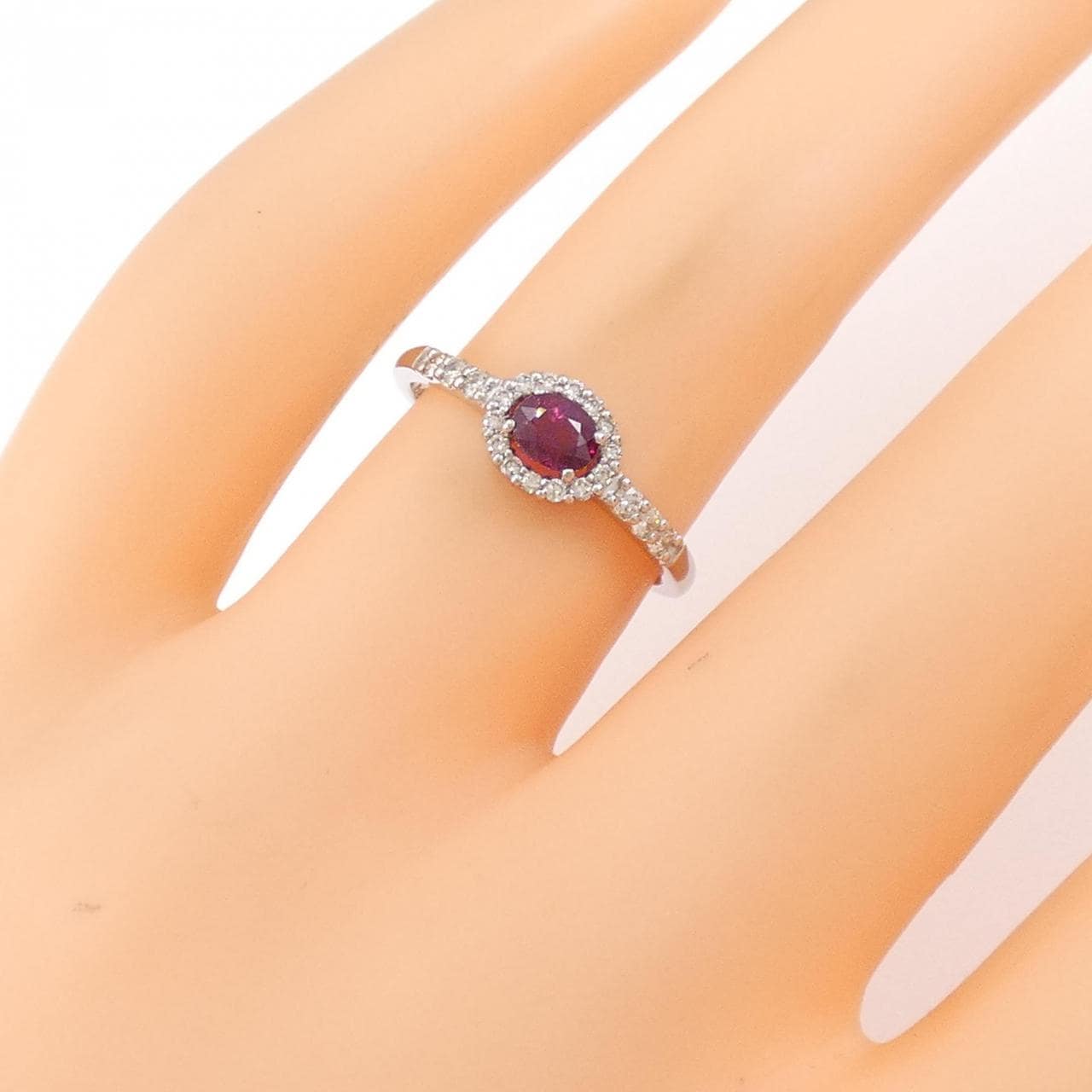 【新品】PT ルビー リング 0.39CT