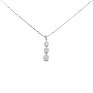 PT900/PT850 Three Stone Diamond Necklace 1.00CT