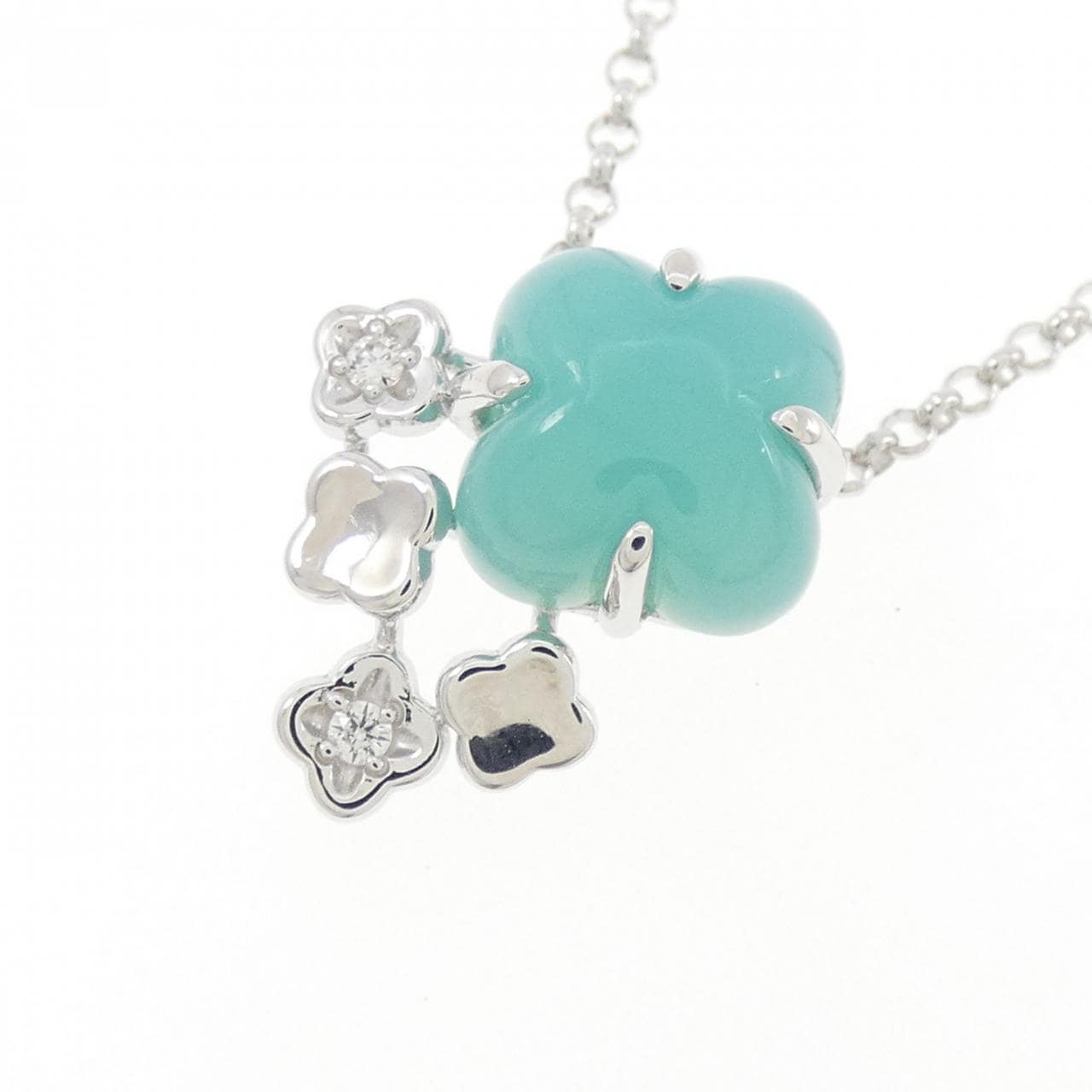 タサキ シーブルーカルセドニーペンダント ネックレス