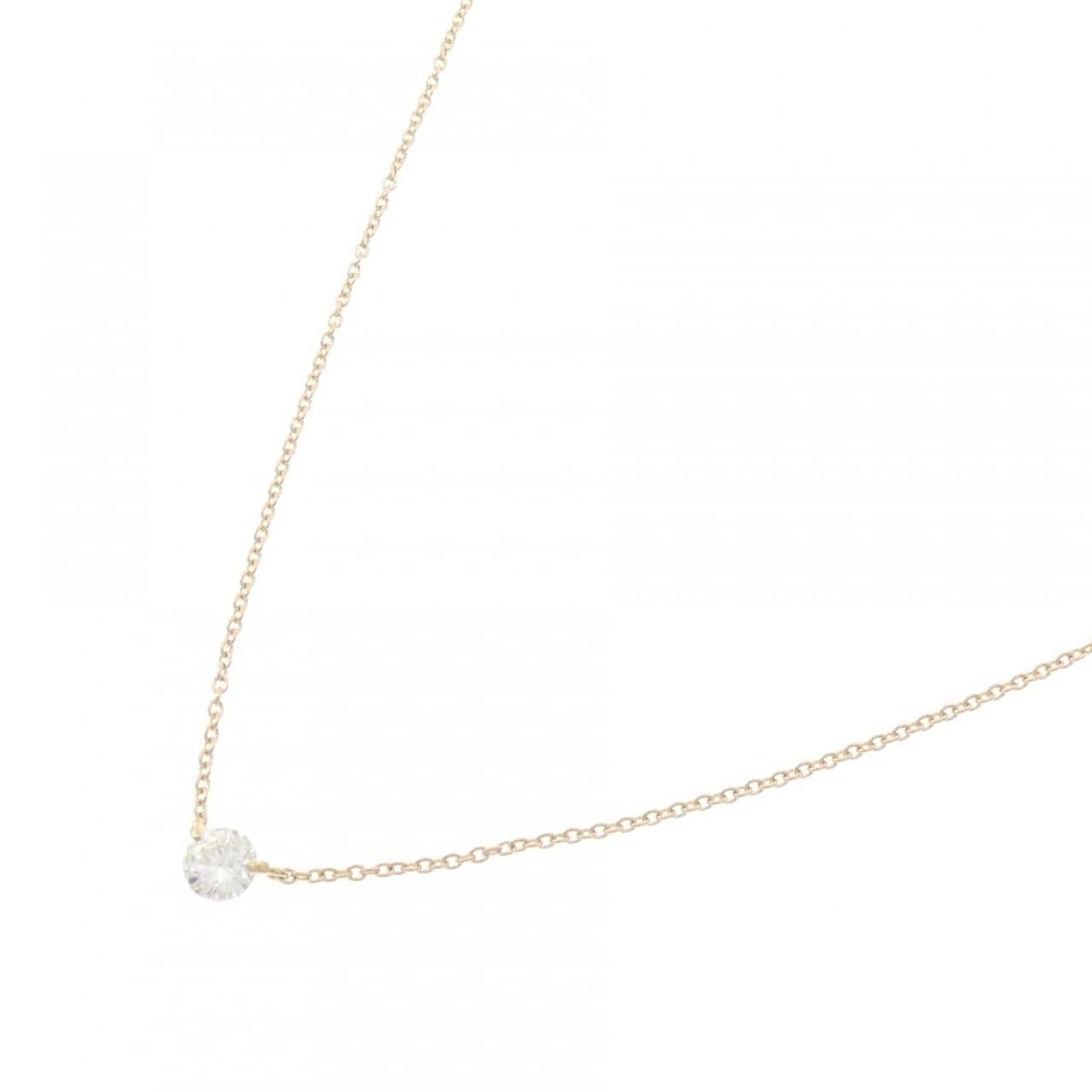 K18YG ソリティア ダイヤモンド ネックレス 0.191CT