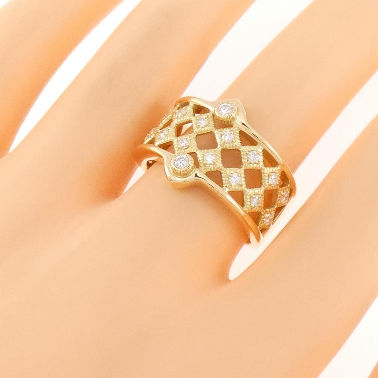 K18YG ダイヤモンド リング 0.39CT