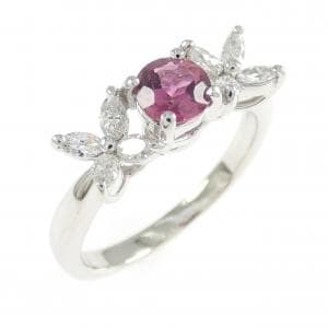 PT900 フラワー トルマリン リング 0.451CT