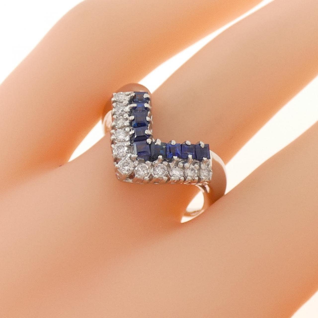 PT900 サファイヤ リング 0.40CT
