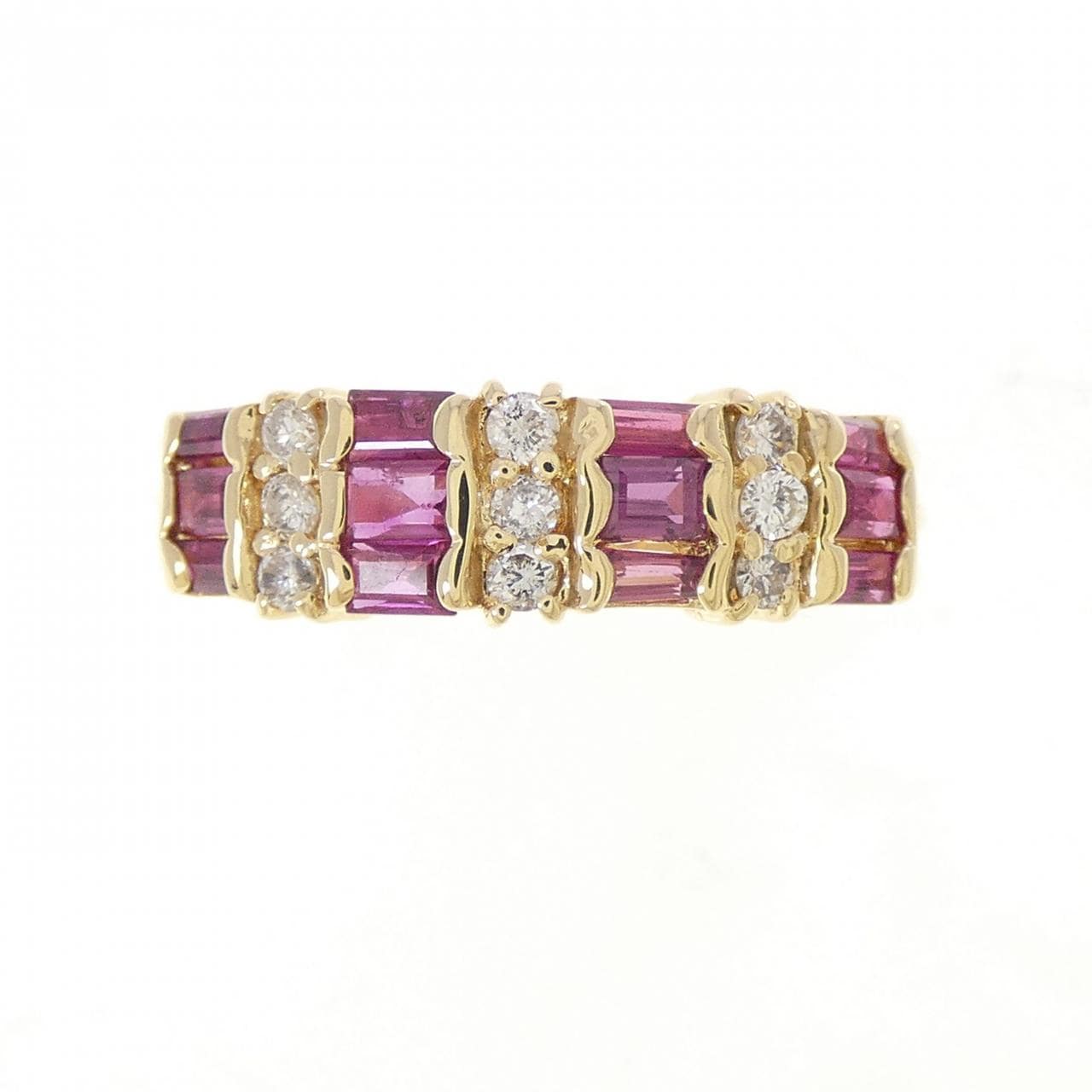 K18YG ルビー リング 1.00CT