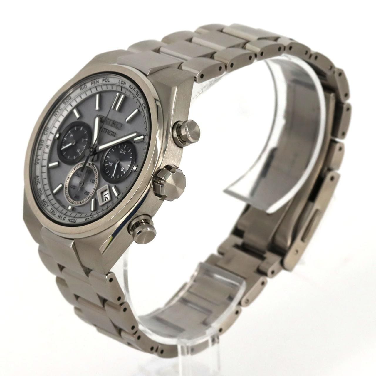 セイコー アストロンネクスター 電波時計 TI 8B92-0BE0/SBXY095 TI ソーラークォーツ