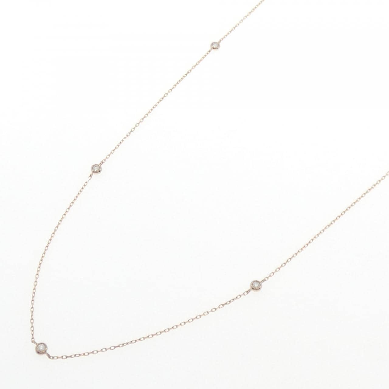 K18PG ダイヤモンド ネックレス 0.30CT