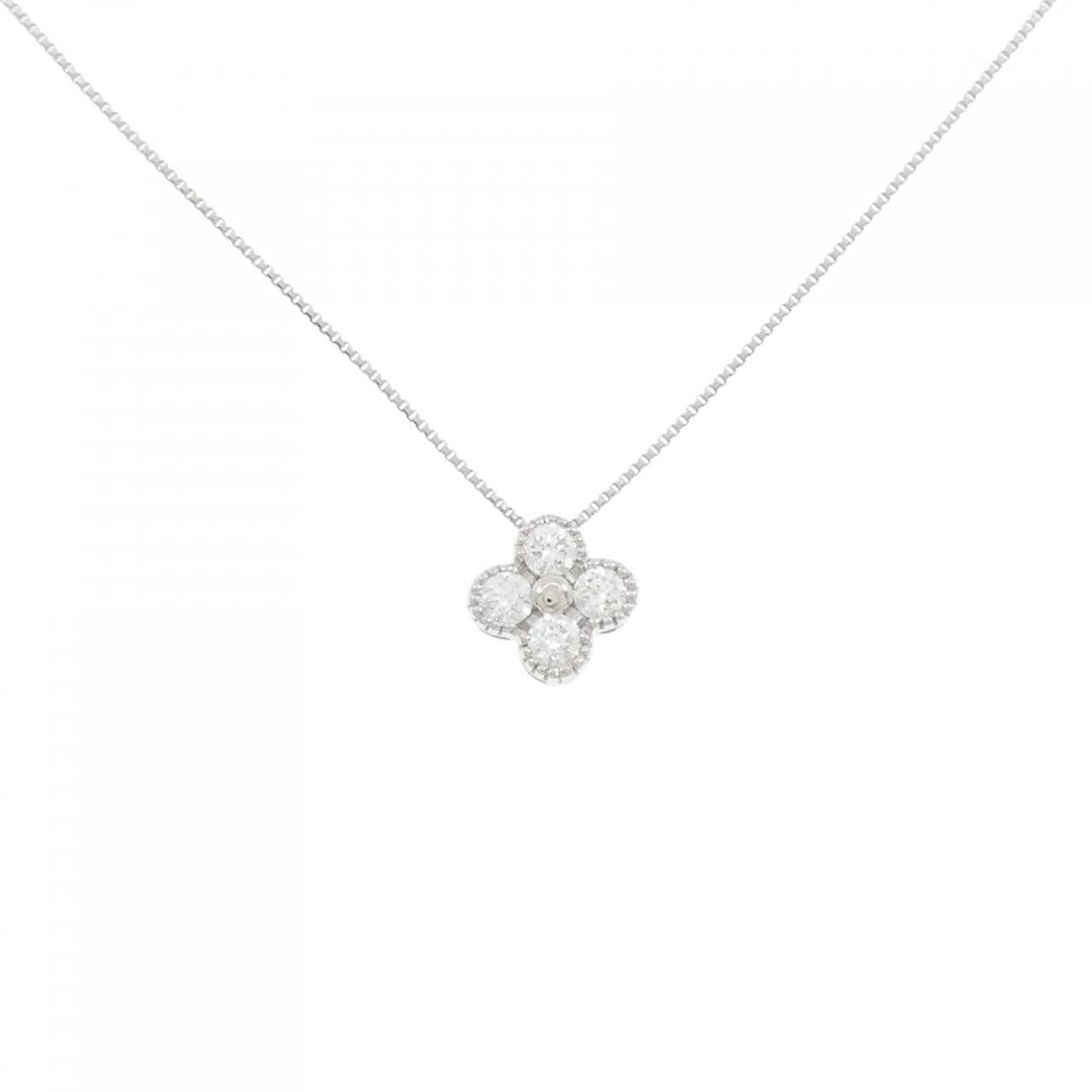 [BRAND NEW] PT Flower Diamond Necklace 0.250CT