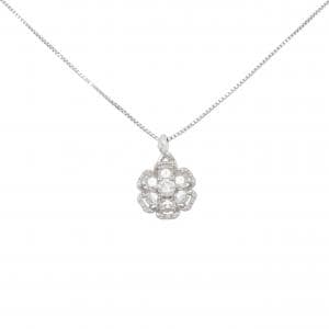PT900/PT850 フラワー ダイヤモンド ネックレス 1.10CT
