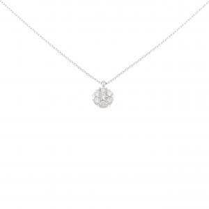 PT900/PT850 フラワー ダイヤモンド ネックレス 0.30CT