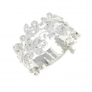 K18WG ホワイトサファイヤ リング 0.23CT