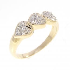 K18YG/K18WG ハート ダイヤモンド リング 0.21CT