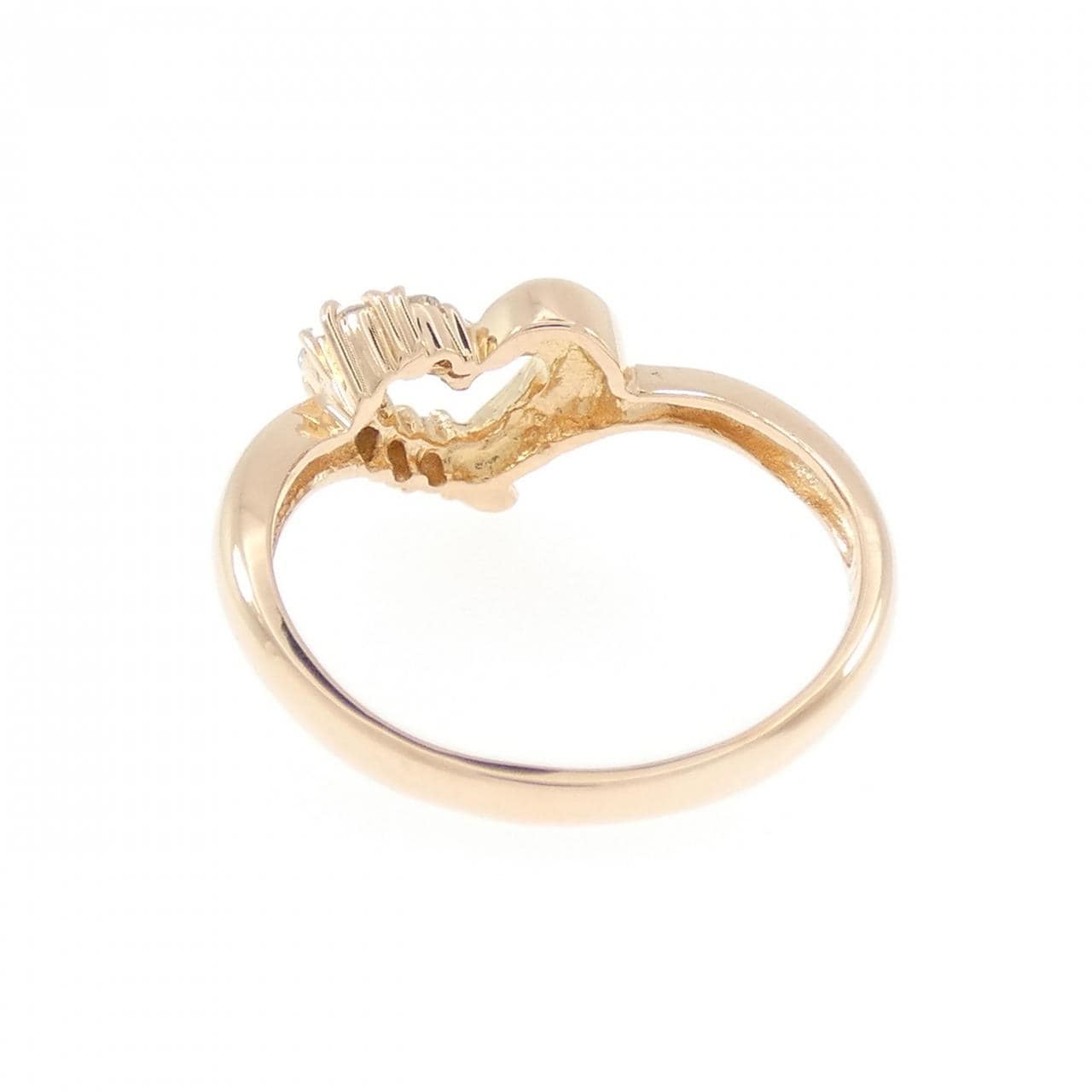 K18PG ハート ダイヤモンド リング 0.10CT