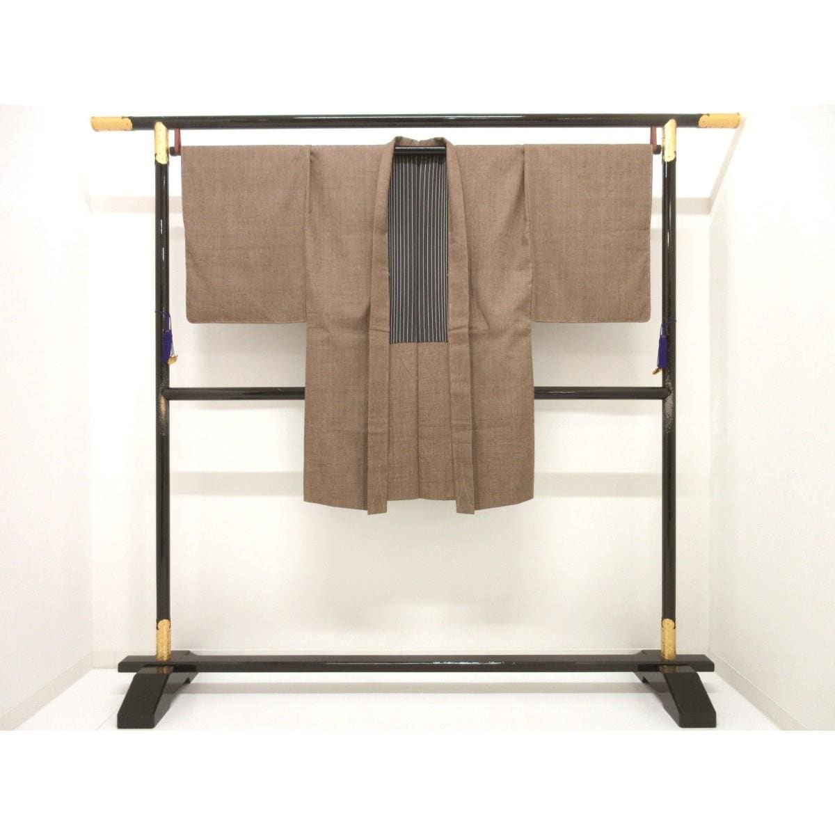 【未使用品】男物　証紙付　きもの・羽織　２点セット【本場結城紬】