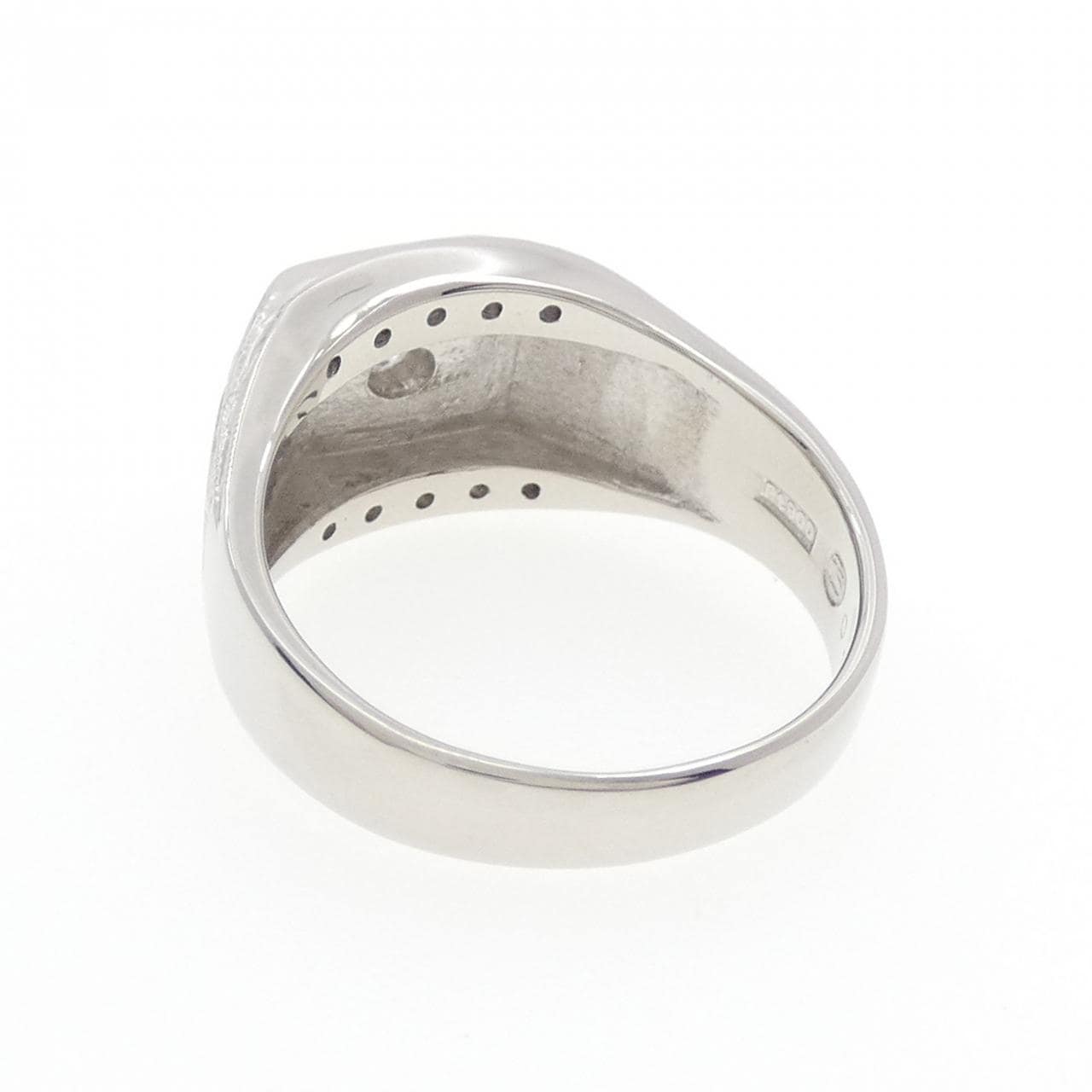 PT900 印台 ダイヤモンド リング 0.10CT