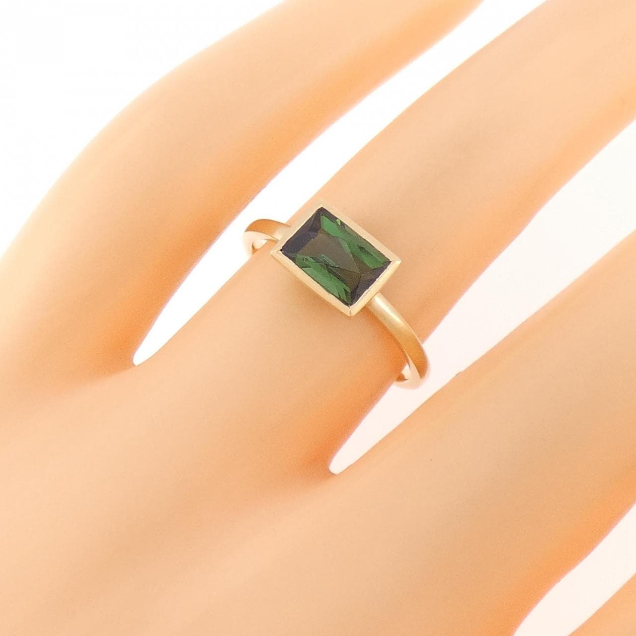 【新品】K18YG トルマリン リング 1.11CT