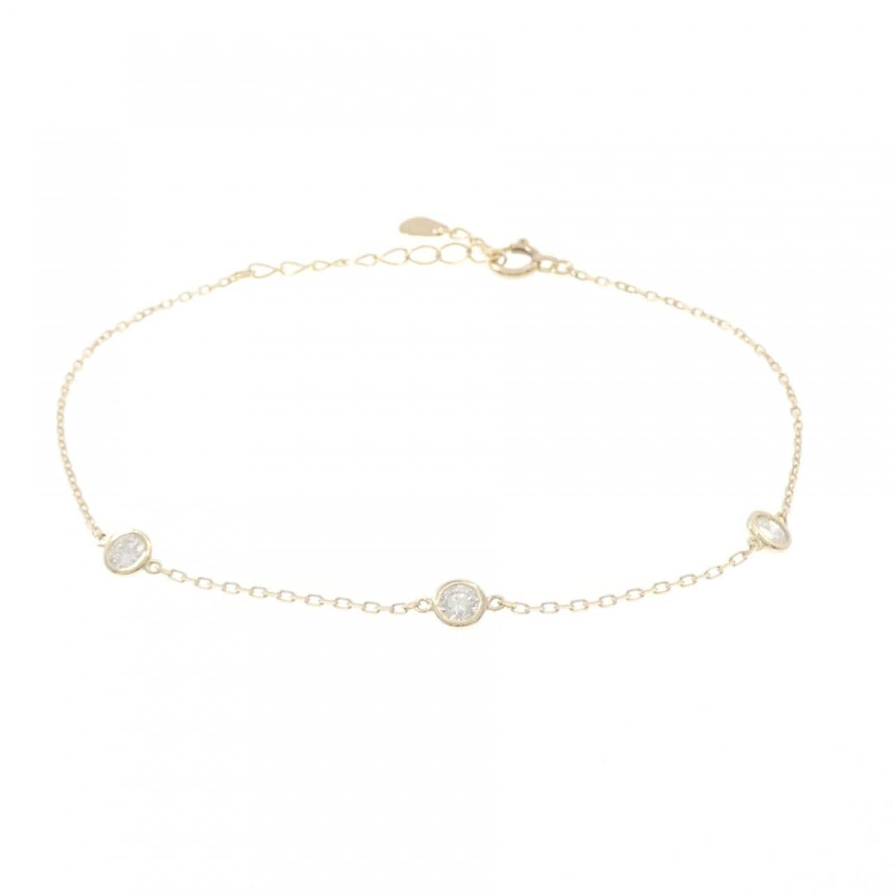 【リメイク】K10YG ダイヤモンド ブレスレット 0.45CT