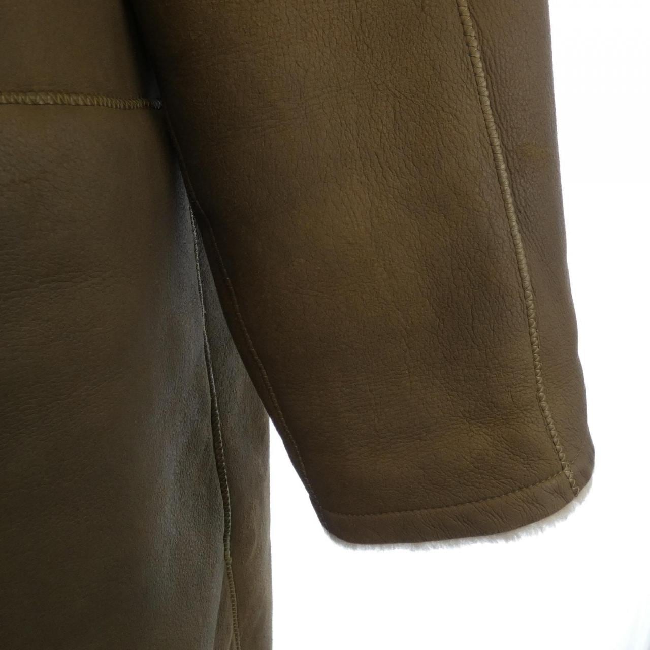 エルメス HERMES Hボタン ムートンコート