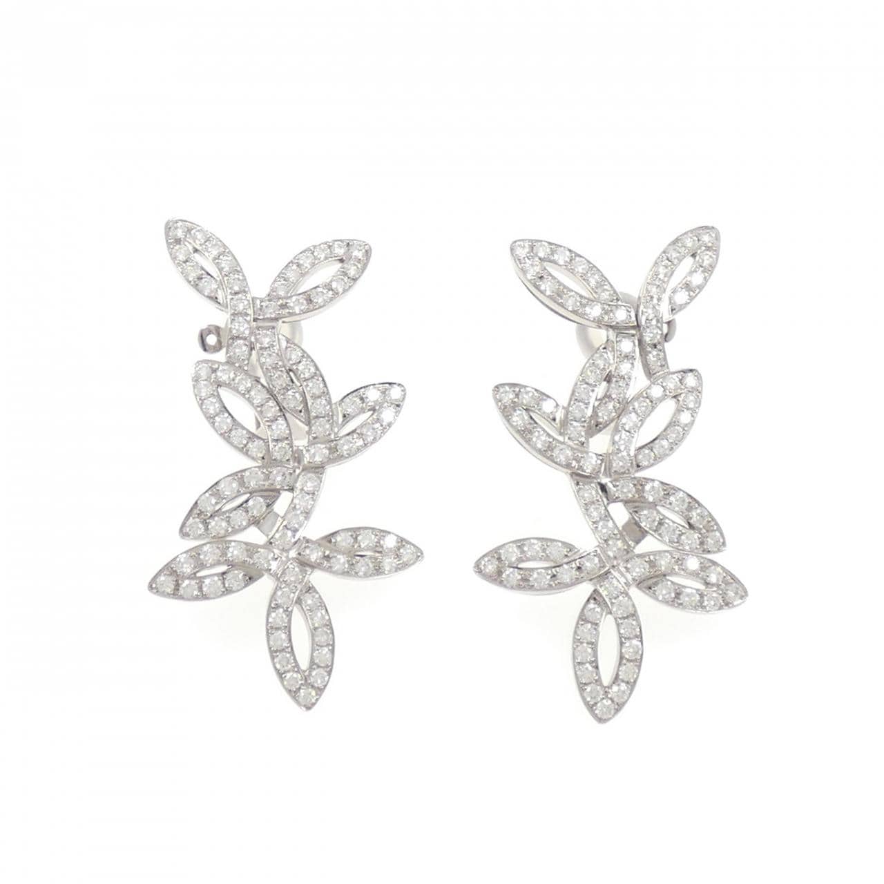 K18WG/K14WG ダイヤモンド ピアス/イヤリング 5.46CT