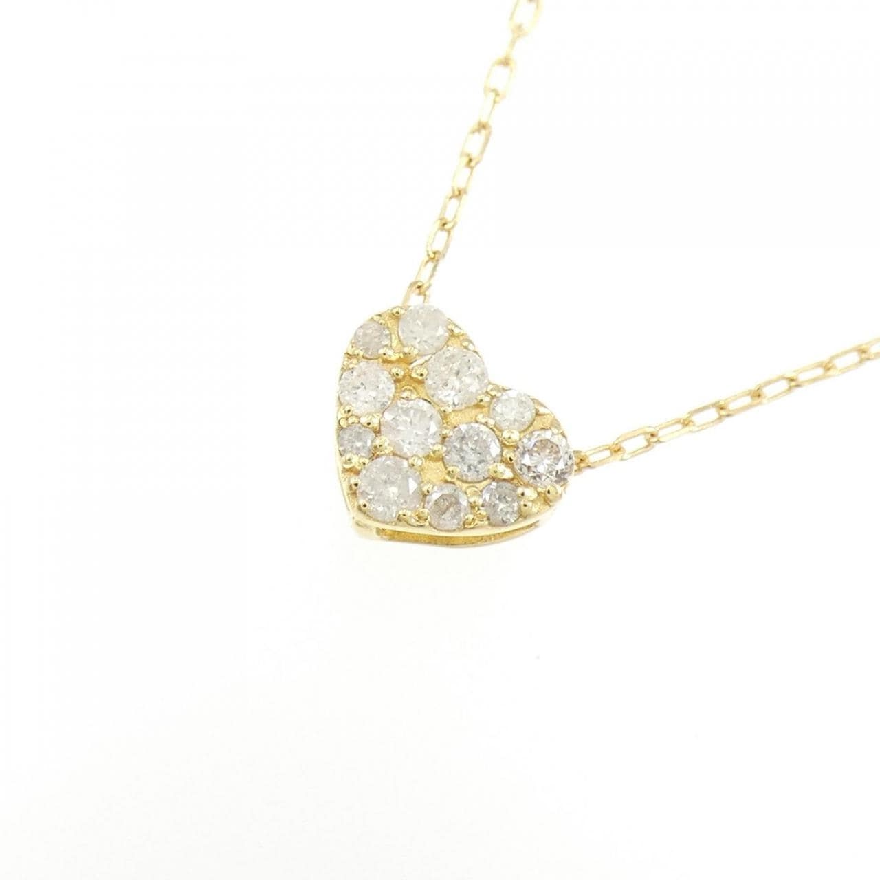 K18YG heart Diamond necklace 0.15CT