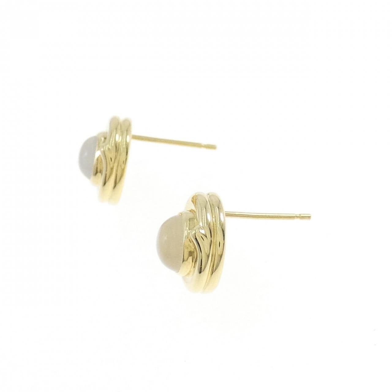 K18YG Moonstone earrings