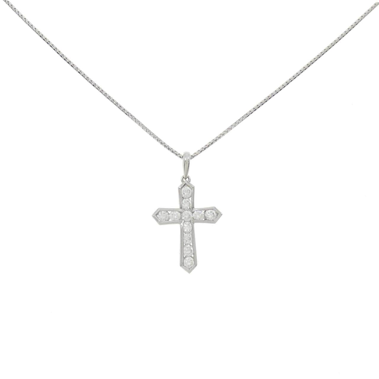 PT クロス ダイヤモンド ネックレス 0.53CT