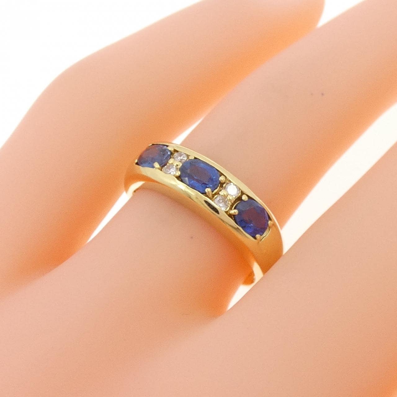 K18YG sapphire ring 0.70CT