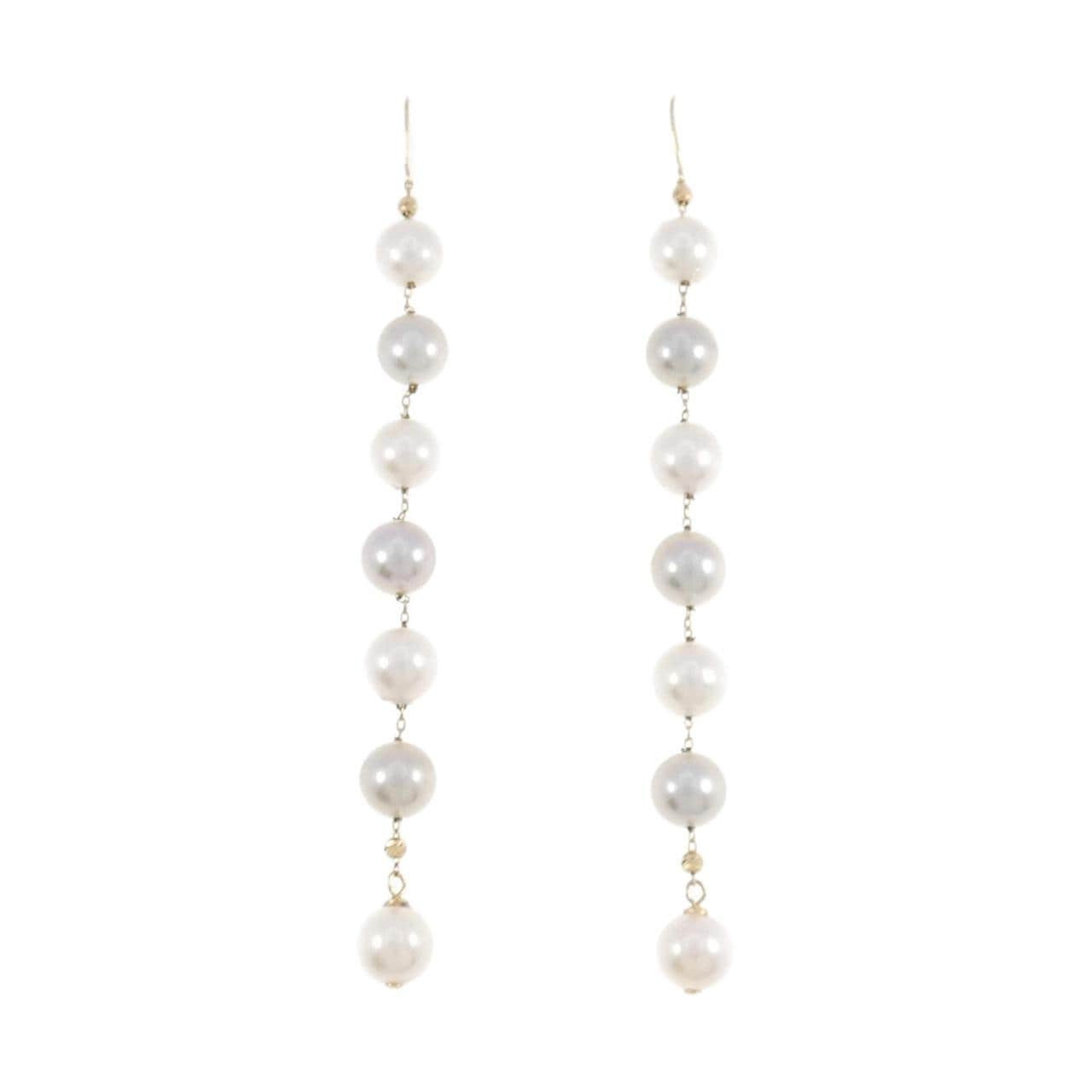 K18YG Akoya pearl earrings