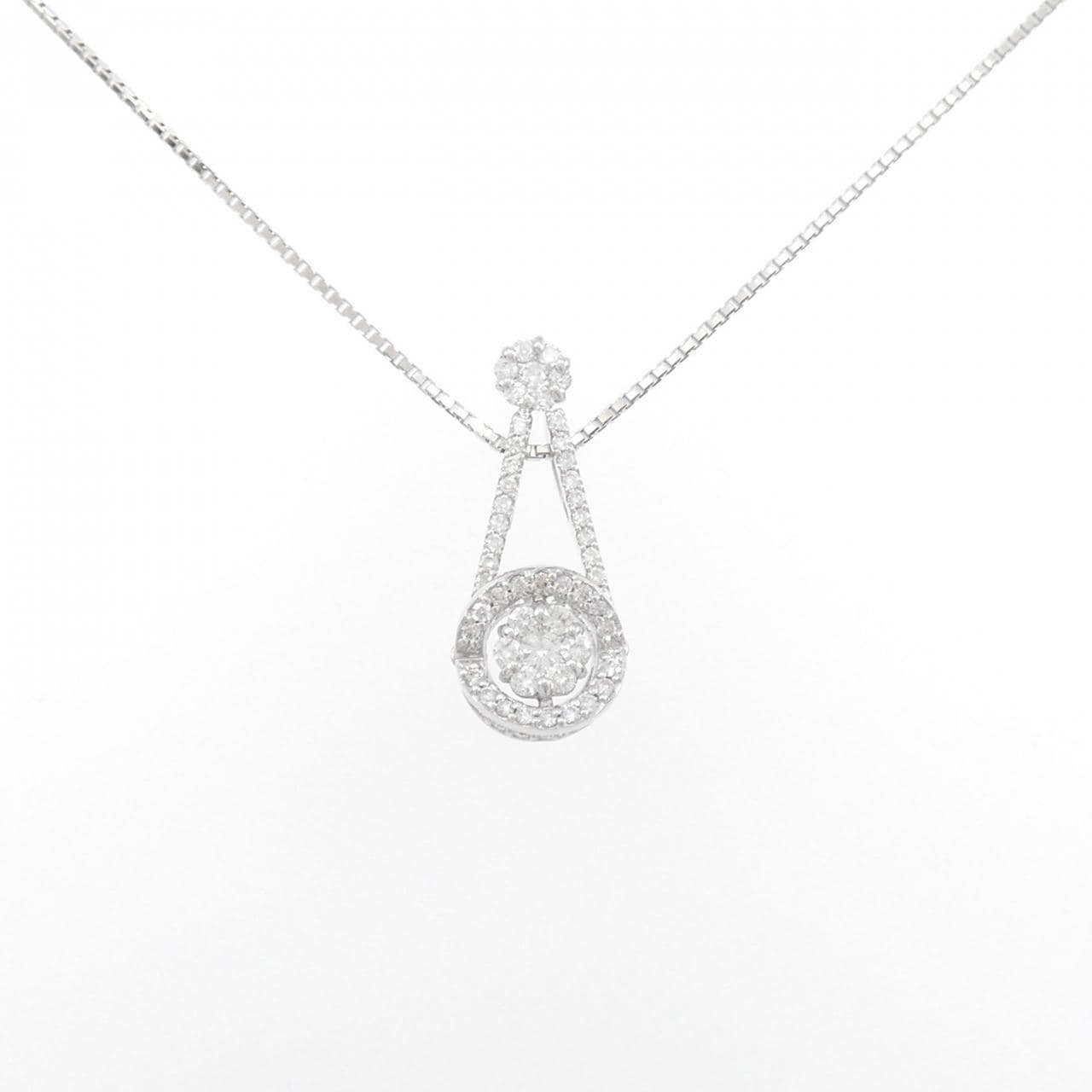 K18WG 2WAY ダイヤモンド ネックレス 0.70CT