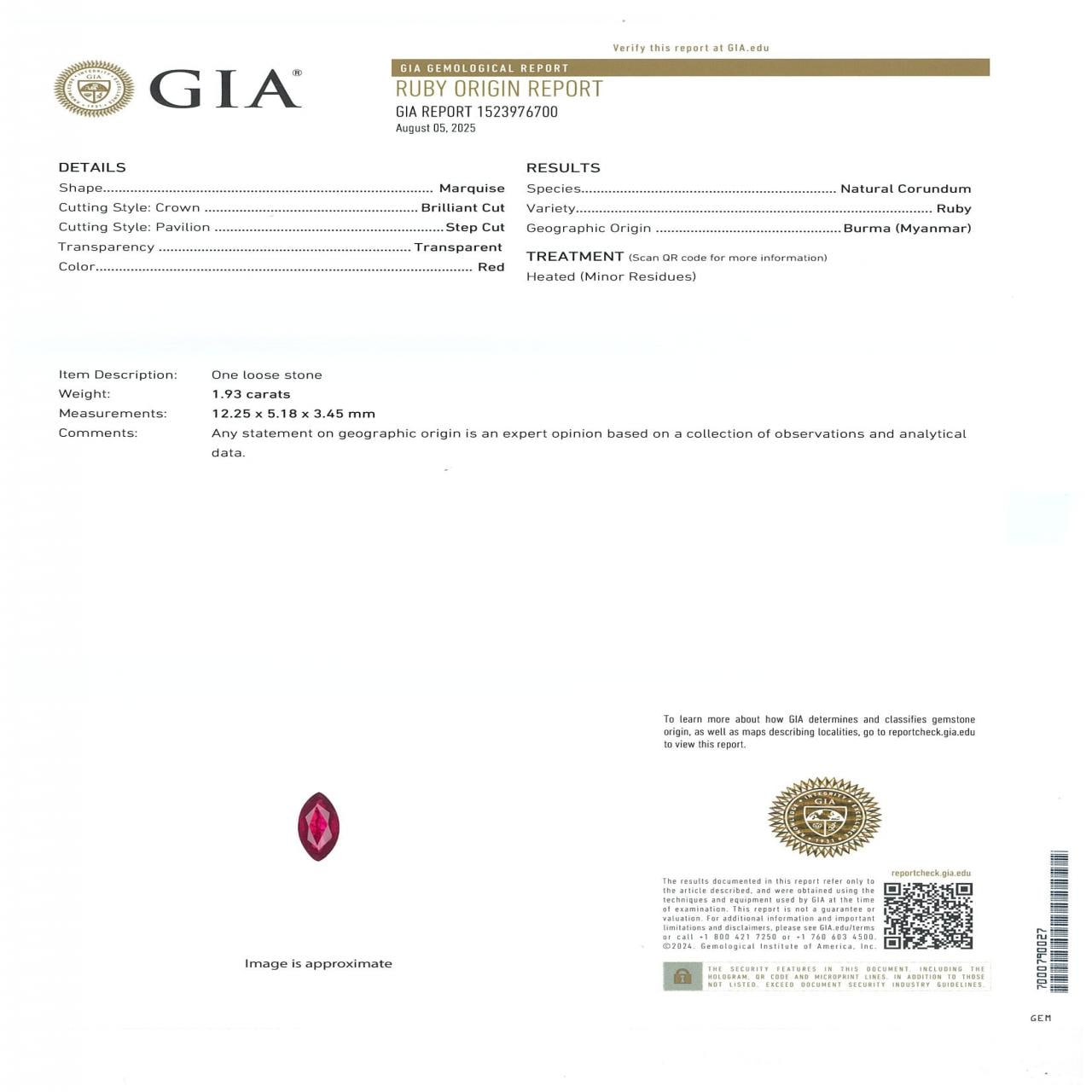 PT850 ルビー ネックレス 1.93CT ビルマ産