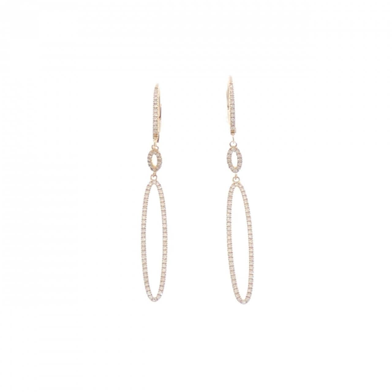 K18PG ダイヤモンド ピアス 0.36CT
