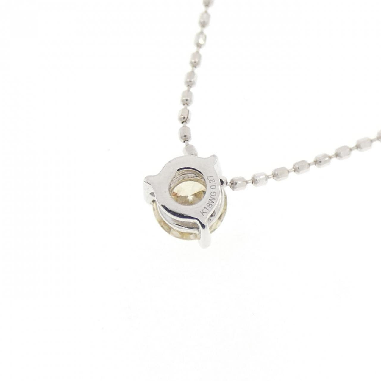 K18WG ダイヤモンド ネックレス 0.27CT