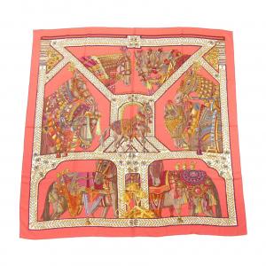 エルメス HERMES LA DANSE DU CHEVAL MARWARI カレジェアン140. ショール
