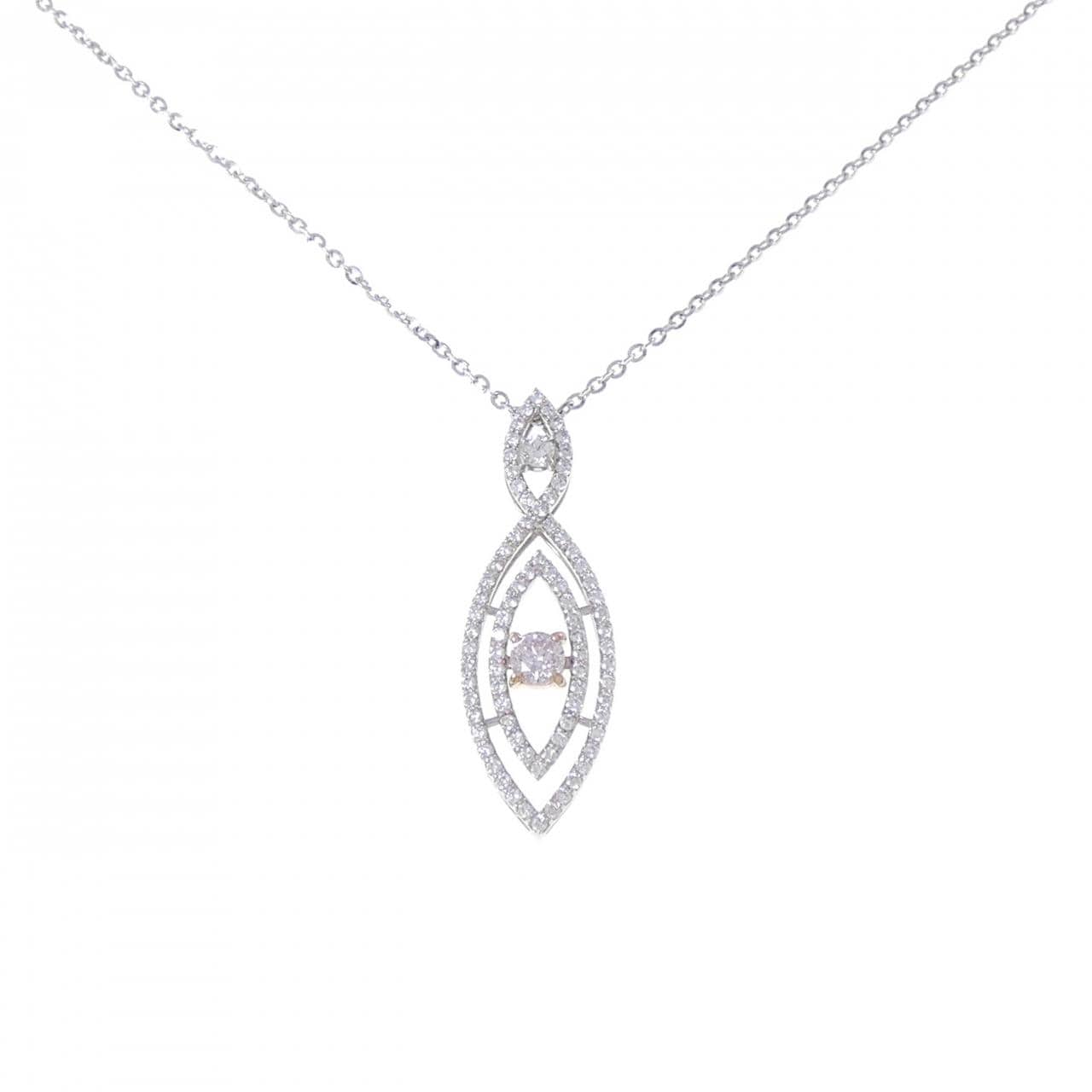 PT900/K18PG ダイヤモンド ネックレス 0.239CT VLPP I1