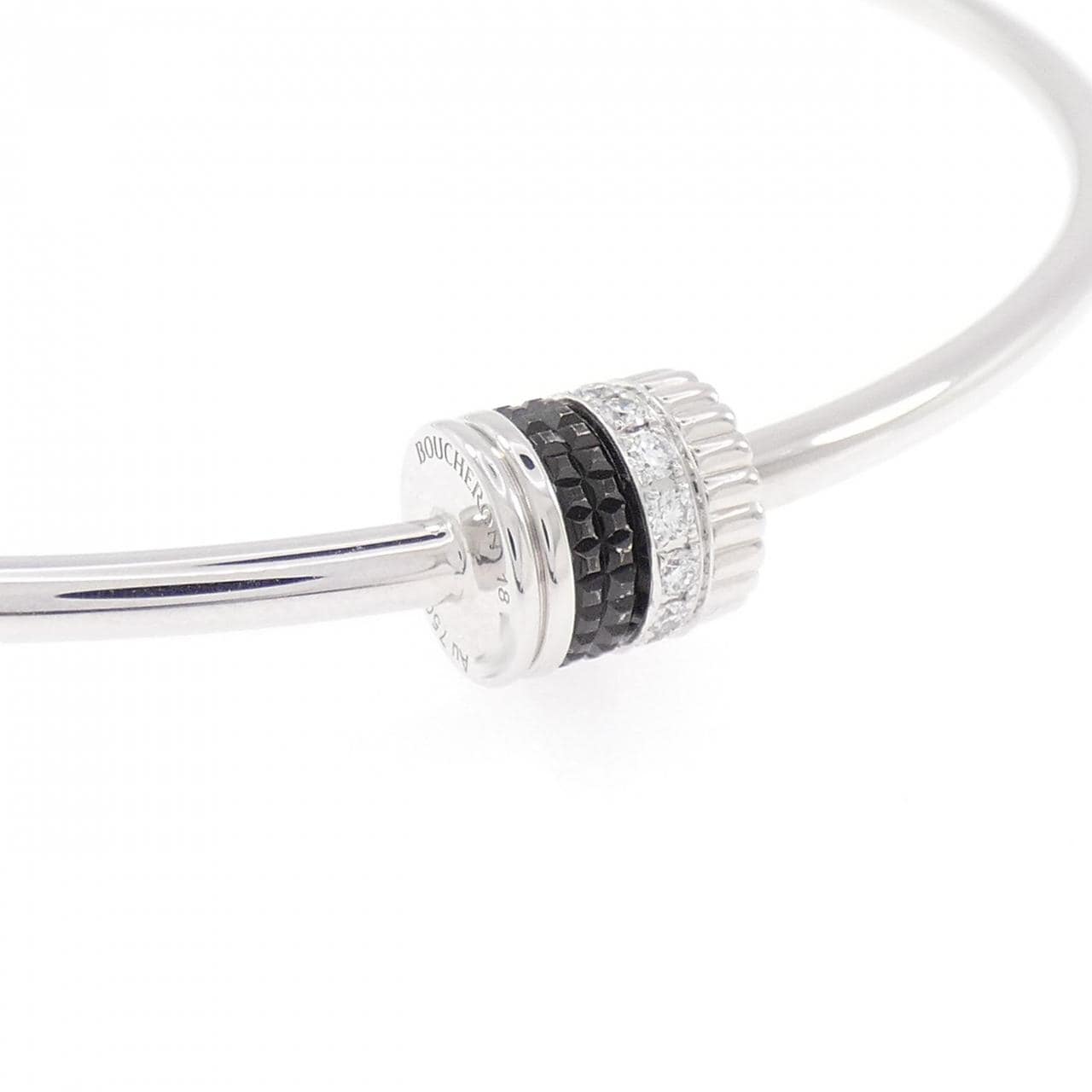 ブシュロン キャトル ブラック 1モチーフ バングル